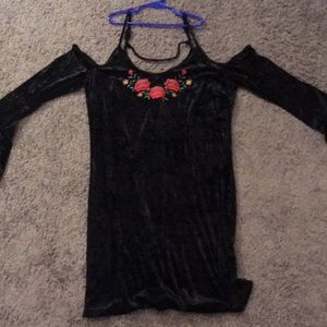 Off the Shoulder Velvet Dress